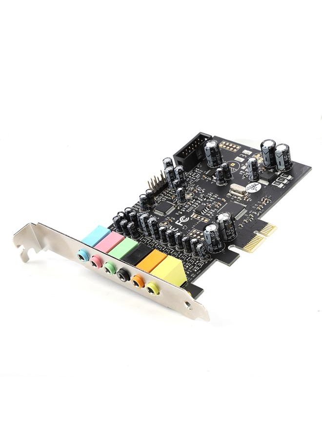 Thoraya 1 pcs PCI-E 7.1 HiFI High Fidelity 8 Track Internal Surround PCI Sound Card Black  - Image 4