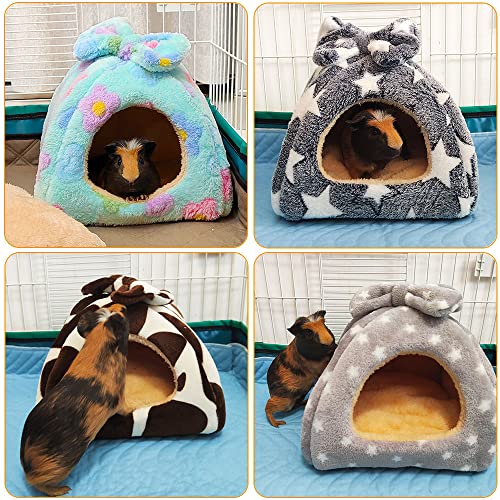 GINIDEAR Guinea Pig Bed, Guinea Pig Warm Hideout House Accessories Cozy Bed for Small Animals Hamsters Chinchillas Dwarf Bunnies Hedgehogs. L, Greyheart - Image 5