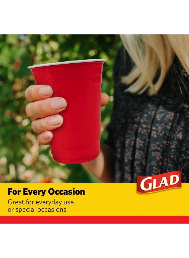 Glad Everyday Disposable Plastic Cups - Red Plastic Party Cups for All Occasions - Heavy Duty Plastic Drinking Cups for Parties or Everyday - 16 Ounce, 100 Count - Image 5
