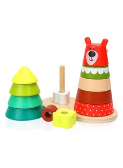 Generic Wooden Shape Sorting Stacking Toy – Rainbow Stacker Learning Toy for Toddlers, Best Educational Gift for Boys & Girls, Brain Development Toy for Ages 1-3  - Image 1