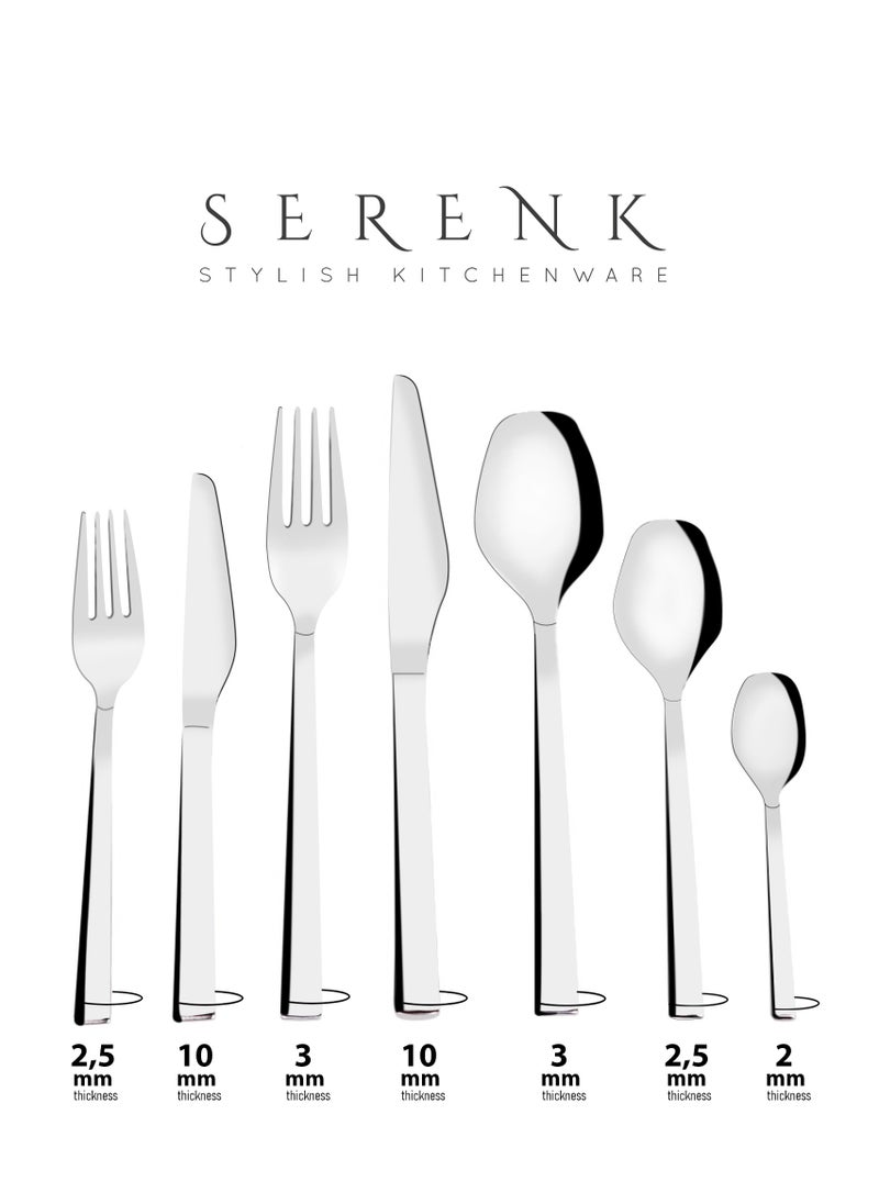 Serenk New York 42-Piece 18/10 Stainless Steel Cutlery Set – Sleek, Polished Flatware for Sophisticated Dining - pzsku/Z4D6AF77037FA333DAC7CZ/45/_/1739969202/cb80c36d-82db-480a-8e91-021b5dfeb8b8