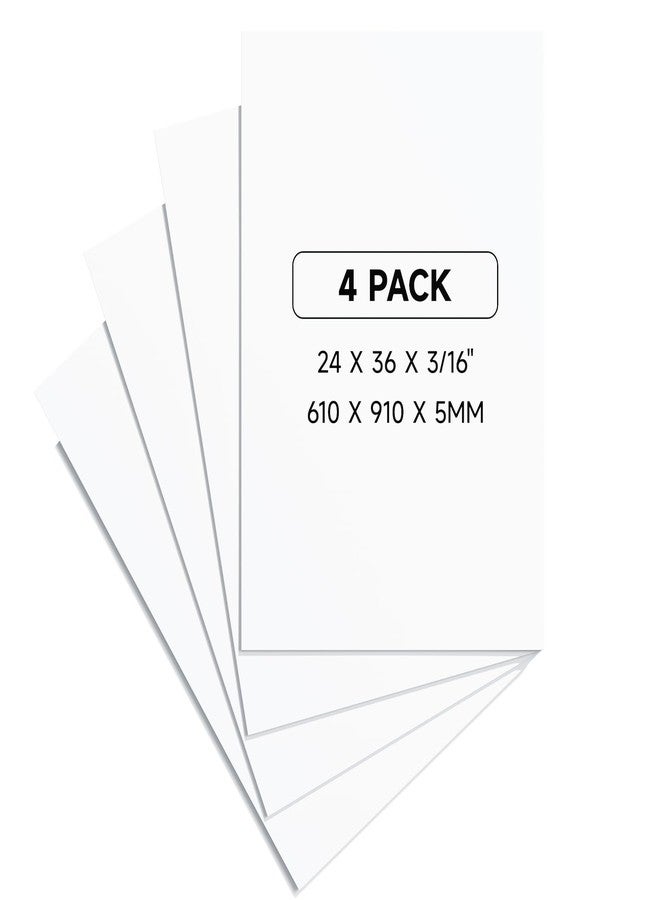 PEKGRIL 24x36" White Poster Board 4 Pack, 5MM Thick Foam Core Board, Large Lightweight Foam Board for Projects, Display Boards for Crafts, Paintings Prints, Art, Display, Presentation - Image 1