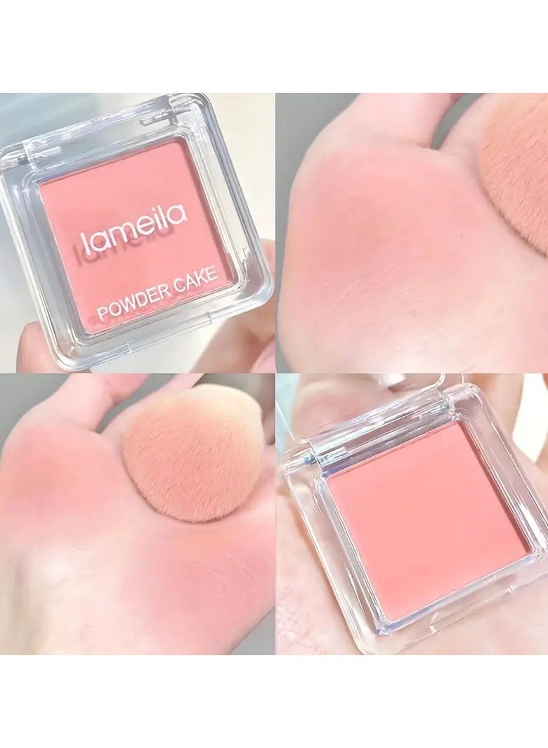 Lameila لوحة أحمر خدود عارية خفيفة الوزن للمكياج اليومي الطبيعي - لون أحادي اللون للمبتدئين والنساء COLOR 4 - Image 5