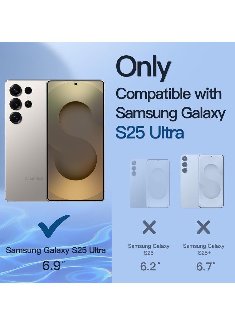 جراب Samsung Galaxy S25 Ultra مع حزام يد عمودي وأفقي مع حامل مغناطيسي للسيارة لهاتف Samsung Galaxy S25 Ultra مقاس 6.9 بوصة - Image 2