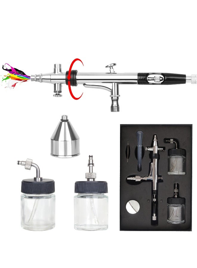 Multi-Purpose Professional Airbrush Kit with Compressor, Portable Cordless Rechargeable Airbrush Set, Rotatable Air Brush Head, for Model Making, DIY Art, Nail Art, Cake Decorating, Makeup  - Image 1