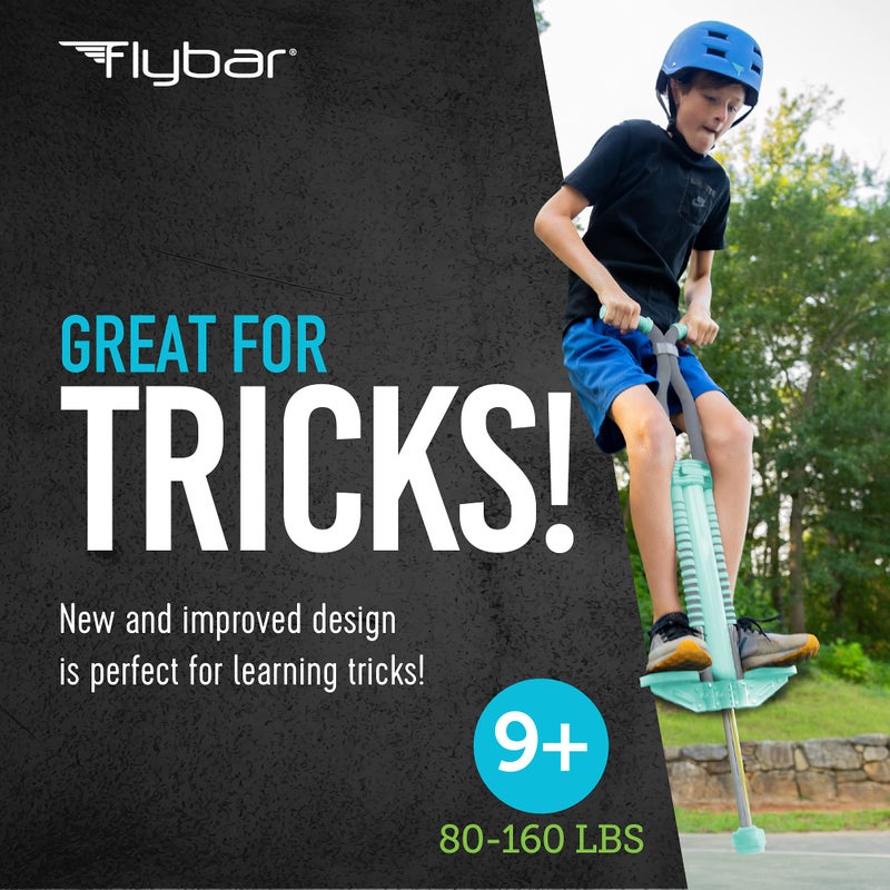 Flybar Master Pogo Stick for Kids Ages 9+, 80â€“160 lbs â€“ Easy Grip Handles â€“ Active Exercise Toy for Tweens & Teens â€“ Outdoor Toy with Non-Slip Foot Pegs for Boys and Girls â€“ No Assembly Needed - Image 3