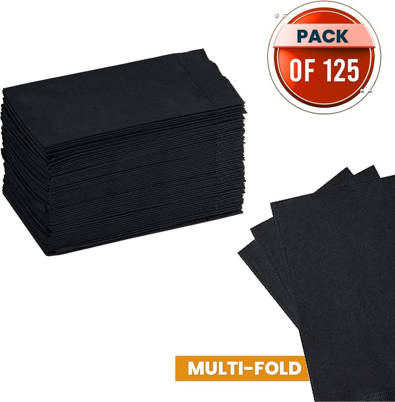 Perfect Stix Perfectware 2 Ply Black Dinner Napkin Pack of 125 - Image 3