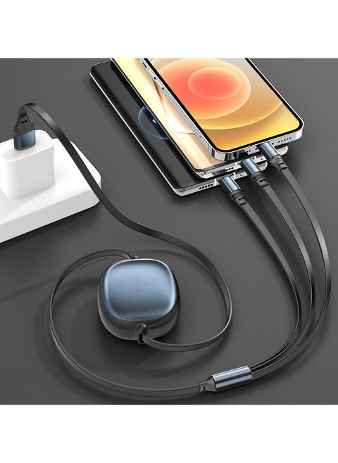 3-in-1 Micro USB Cable Fast Charging Cable for Mobile Phones and Smart USB Devices 100W Power Type-C USB Cable