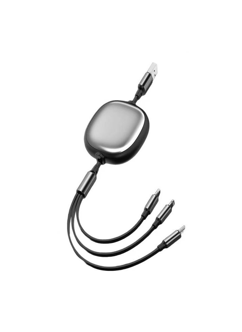 3-in-1 Micro USB Cable Fast Charging Cable for Mobile Phones and Smart USB Devices 100W Power Type-C USB Cable