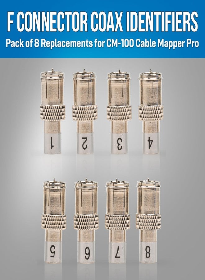 جونارد تولز أدوات جونارد CM-FC/8 F موصلات كابل محوري لجهاز CM-100، عبوة من 8 قطع - مجموعة تعيين المنافذ المرقمة لكابلات المحور والشبكات والاتصالات - Image 3