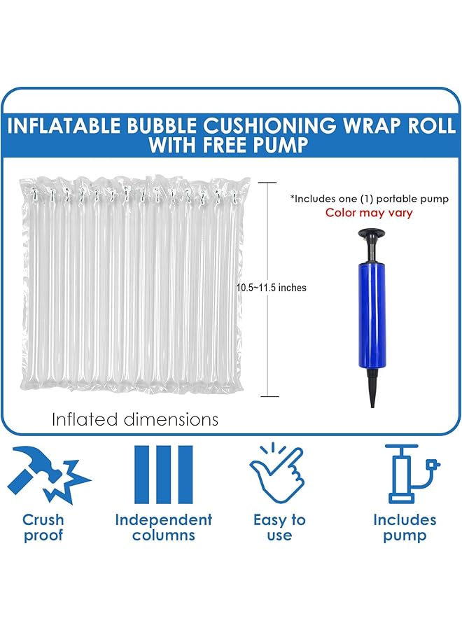 erorex Inflatable Packaging Bubble Wrap Roll 12 Inch X164Ft Air Pillow Bubble Cushioning Wrap For Heavy Duty Shipping Wine Bottle Protector Packing And Moving 30Cm*50M - Image 2