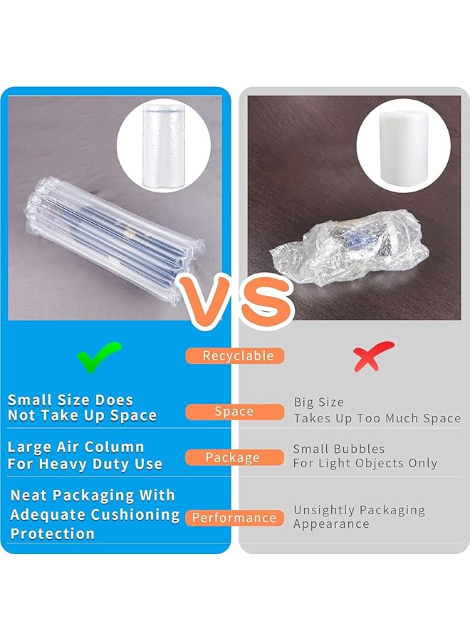 erorex Inflatable Packaging Bubble Wrap Roll 12 Inch X164Ft Air Pillow Bubble Cushioning Wrap For Heavy Duty Shipping Wine Bottle Protector Packing And Moving 30Cm*50M - Image 3