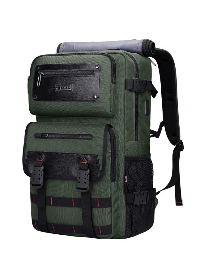 WITZMAN Carry On Travel Backpack for Men Convertible Large Nylon Duffle Bags Fit for 17 Inch Laptop Airline Approved Luggage, Army Green, Large, Travel Backpacks - Image 1