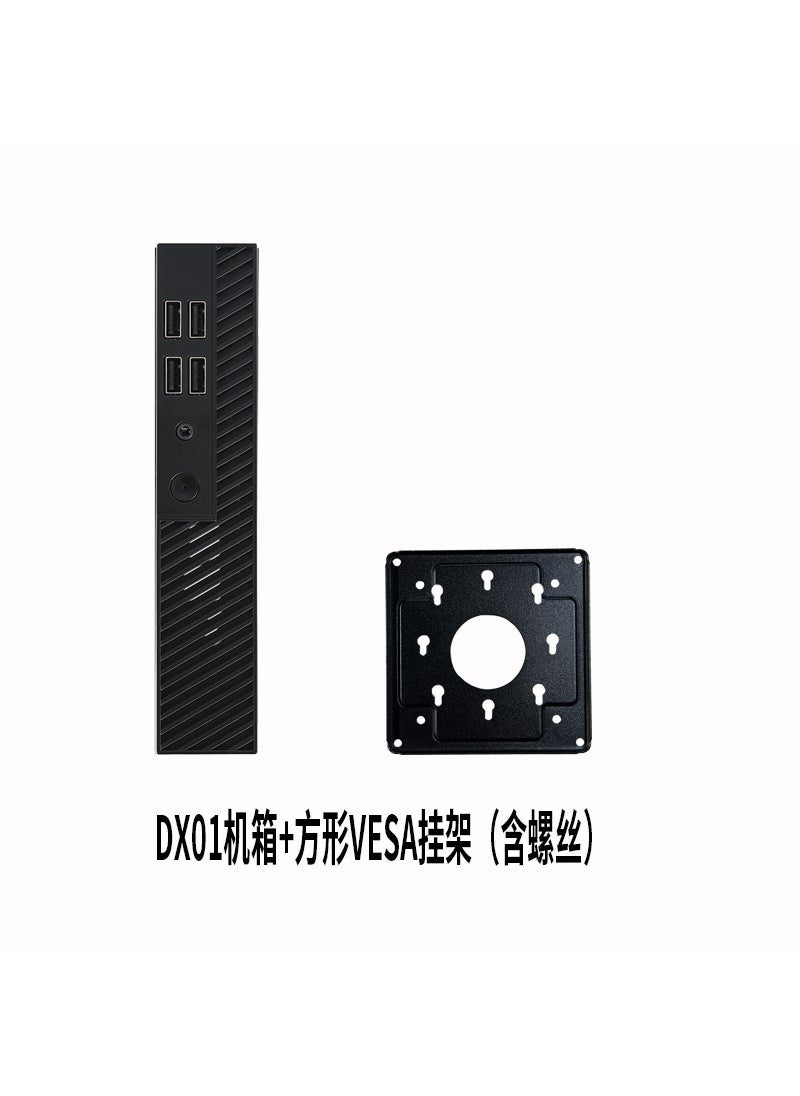 Generic - SKTC new DX01 thin half height thin mini itx desktop computer mini case can be hung back VESA Grey - Image 1