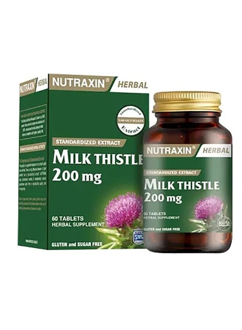 NUTRAXIN HERBAL STD EXTRACT MILK THISTLE 200MG 60 TABS