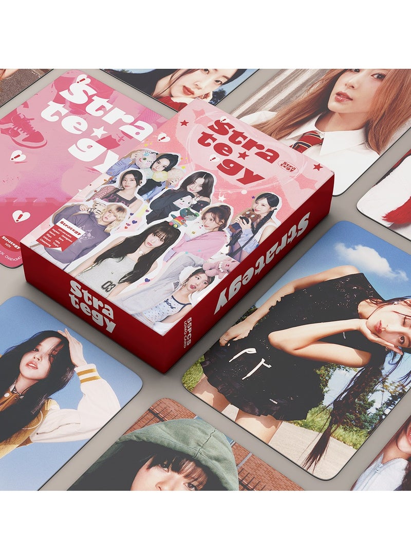 NIBEMINENT 55 Pcs Kpop TWICE 14TH MINI ALBUM STRATEGY Lomo Cards Card For Fans Collection Gifts - Image 1