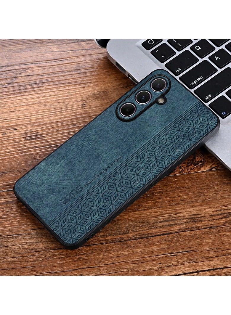 ICARLUS For Samsung Galaxy A57 Anti-scratch Phone Case Imprinted Leather Coated TPU Cover - Green - Image 2