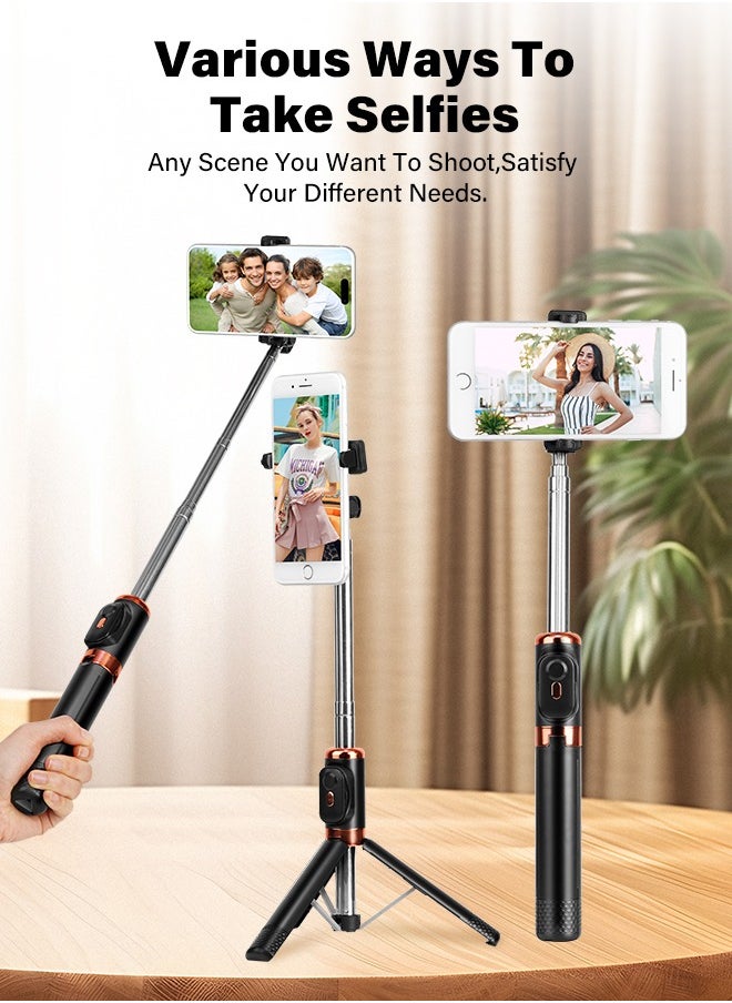 PRO LASHBEAUTY - Selfie Stick Tripod with Remote & Lightweight Phone Tripod, Solidest Portable Cell Phone Tripod, Compatible with iPhone/Android - Image 1