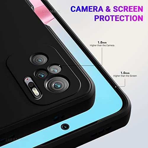 LIRAMARK Silicone Soft Back Cover Case for Mi Redmi Note 10 / Note 10S (Black) - Image 5