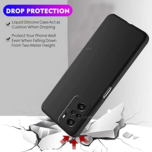 LIRAMARK Silicone Soft Back Cover Case for Mi Redmi Note 10 / Note 10S (Black) - Image 3