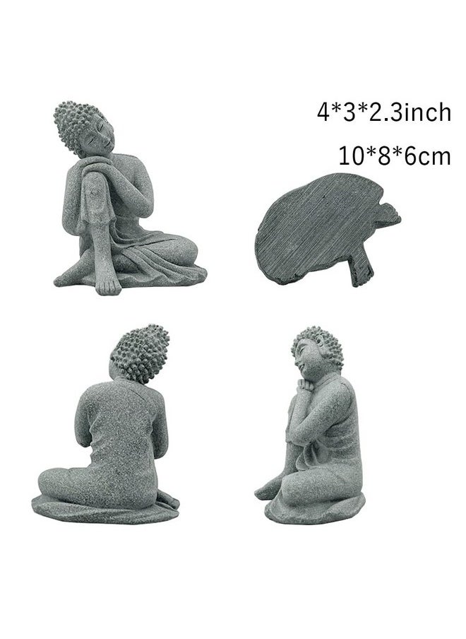 Smoothedo-Pets Fish Tank Decorations Aquarium Decoration 4Inch Ornaments Accessories Betta Fish Rest Leaf Buddha (TypeBSetBuddha)  - Image 2