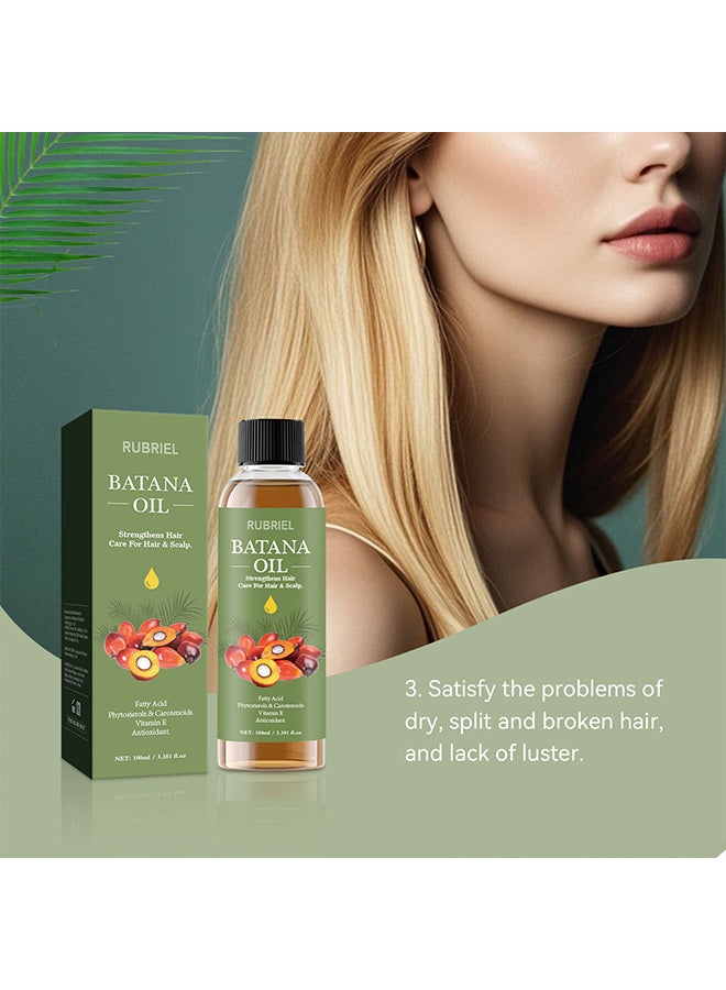 RUBRIEL Batana Hair Care Oil, nourishes, repairs, strengthens and prevents hair loss - 100ml - Image 3
