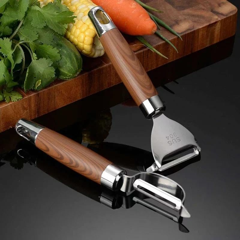 Agabani Professional Stainless Steel Vegetable Peeler with Ultra Sharp Blade, Non-Slip Grip, Hanging Loop – Vegetable Slicer for Potatoes, Carrots, Cucumbers – Kitchen Tool Accessory - Image 5