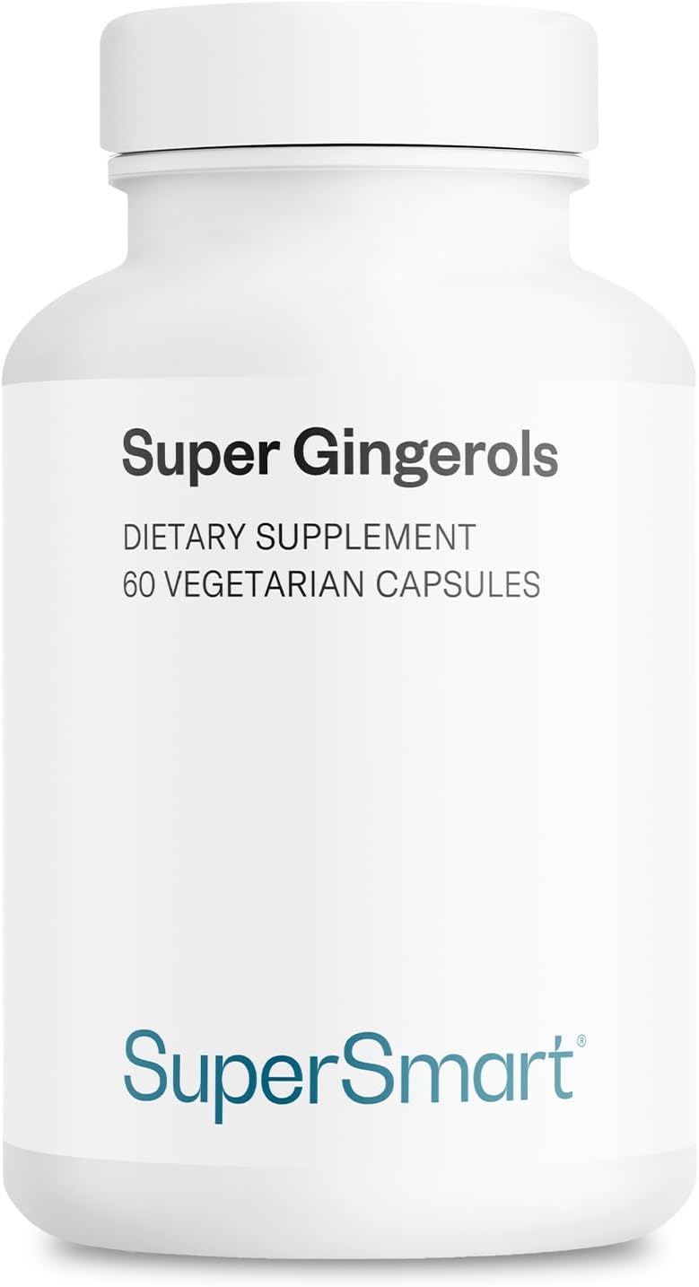 Supersmart Super Gingerols Ginger Root Extract Standardised to 20 Gingerols Digestive Support Anti Inflammatory Supplement NonGMO Gluten Free 60 Vegetarian Capsules - Image 1
