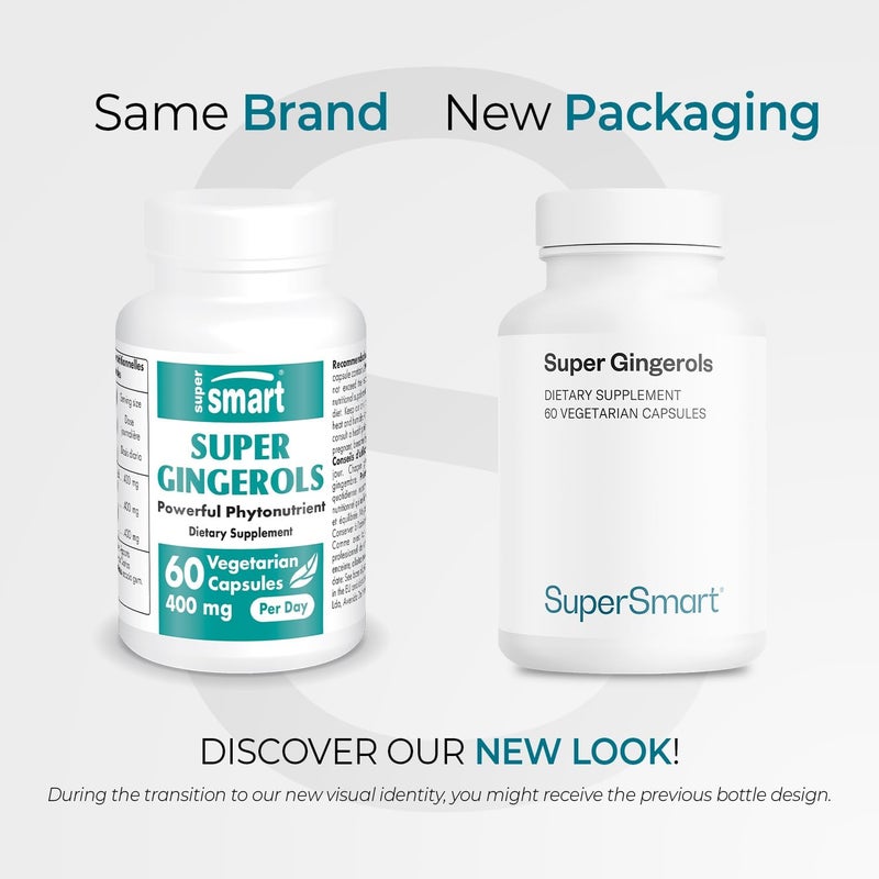 Supersmart Super Gingerols Ginger Root Extract Standardised to 20 Gingerols Digestive Support Anti Inflammatory Supplement NonGMO Gluten Free 60 Vegetarian Capsules - Image 2
