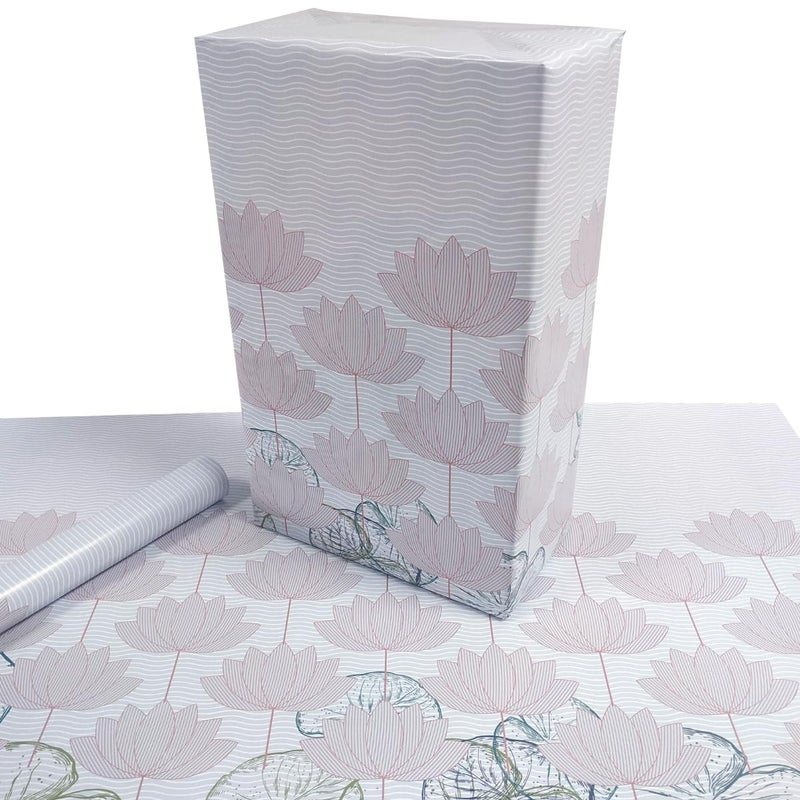 eVincE - thoughtful PRESENTations eVincE Classic Lotus Pond Gift wrapping paper for him her adult office gifting social gifts Diwali Xmas and more Pack of 2570 x 50 cms Big Sheet 