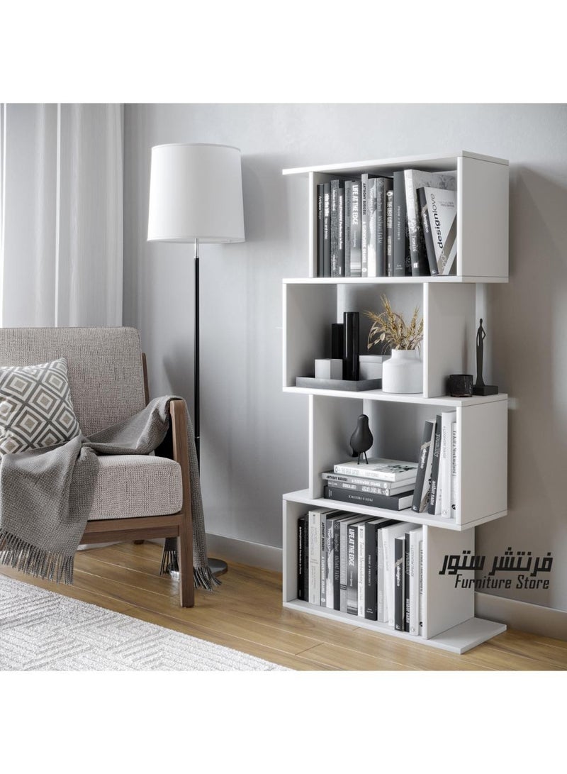 فرنتشر ستور مكتبة مودرن ، ارتفاع 130 سم - عرض 60 سم - عمق 24 سم ، من فرنتشر ستور.  - Image 1