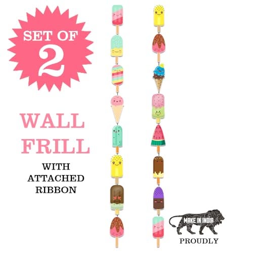 Suruchi Strokes Ice Cream Theme Birthday Decoration | Candy Land Theme Birthday Party Frills | Hanging Set - Image 4