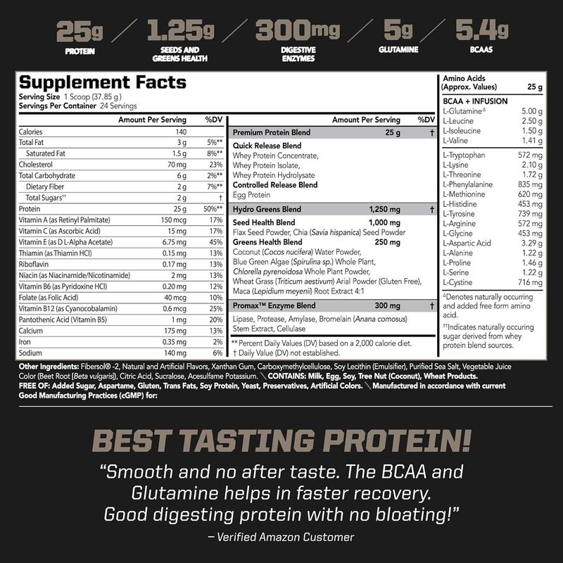 PMD PMD Sports Amplify XL Premium Whey Protein Supplement Hydro Greens Blend  Glutamine and Whey Protein Matrix with Superfood for Muscle Strength and Recovery  Strawberry Slam 24 Servings - Image 2