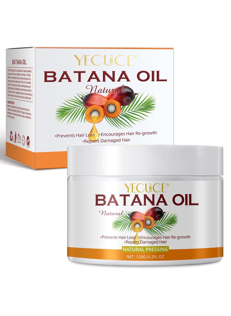 Yecuce 120g Natural Batana Oil Hair Butter Raw Batana Oil for Hair Growth with Castor Seed Oil and Shea Butter Batana Oil Enhance Hair Strength Prevent Hair Loss Repair Splitting Drying Hair Growth Oil  - Image 1