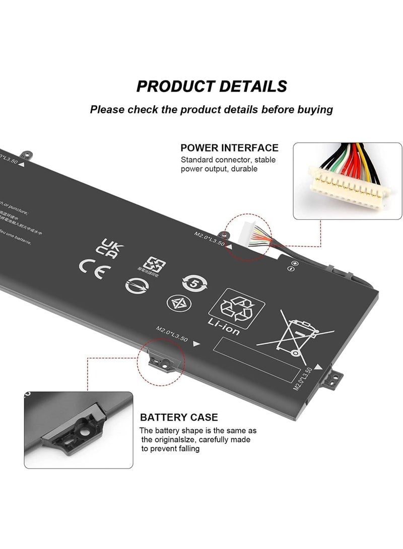 KB06XL Battery Compatible with Spectre X360 15-BL002XX 15-BL001NG 15-BL075NR Z6K96EA Z6L01EA 15T-BL00 2017 Series; Replacement for HSTNN-DB7R KB06XL TPN-Q179 902401-2C1 11.55V - Image 3