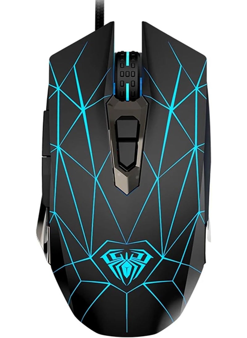 Aula S50 7-Button Gaming Mouse, 4800 DPI, Optical, USB Wired LED Backlight - Image 1