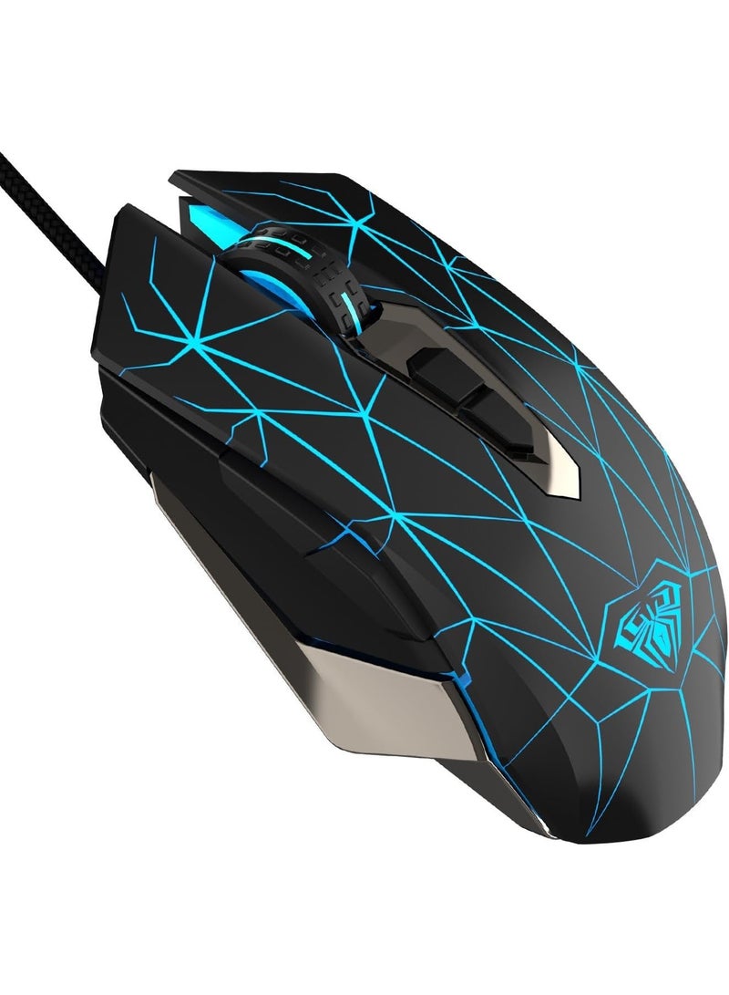 Aula S50 7-Button Gaming Mouse, 4800 DPI, Optical, USB Wired LED Backlight - Image 3
