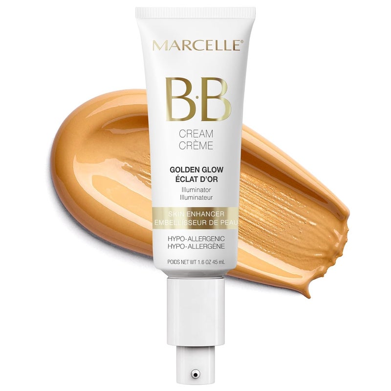 Marcelle BB Cream Golden Glow Universal Shade Tinted Moisturizer Skin Enhancer Illuminator Beauty Balm NonComedogenic ParabenFree OilFree Hypoallergenic CrueltyFree 15 fl oz