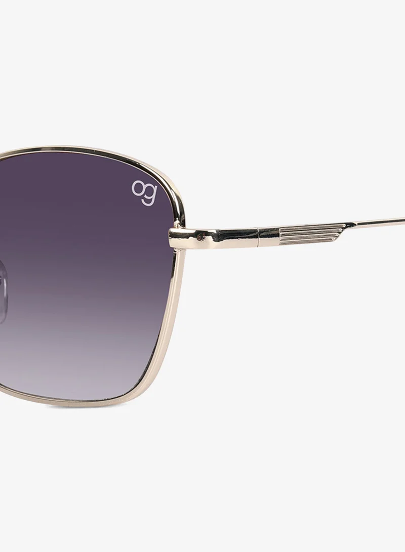 Woggles  UV- Protected  Golden Rectangle Sunglasses for Women | Best Price UAE