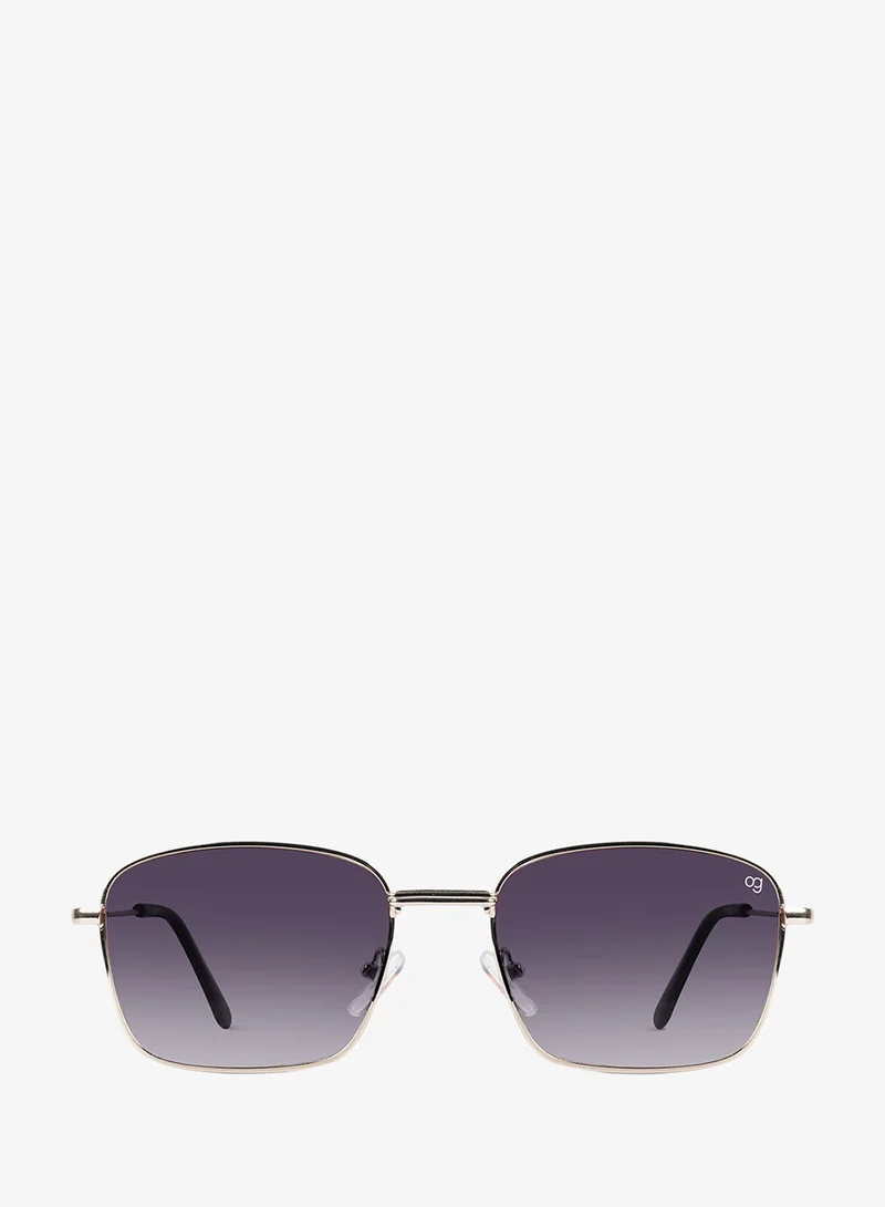 Woggles  UV- Protected  Golden Rectangle Sunglasses for Women | Best Price UAE