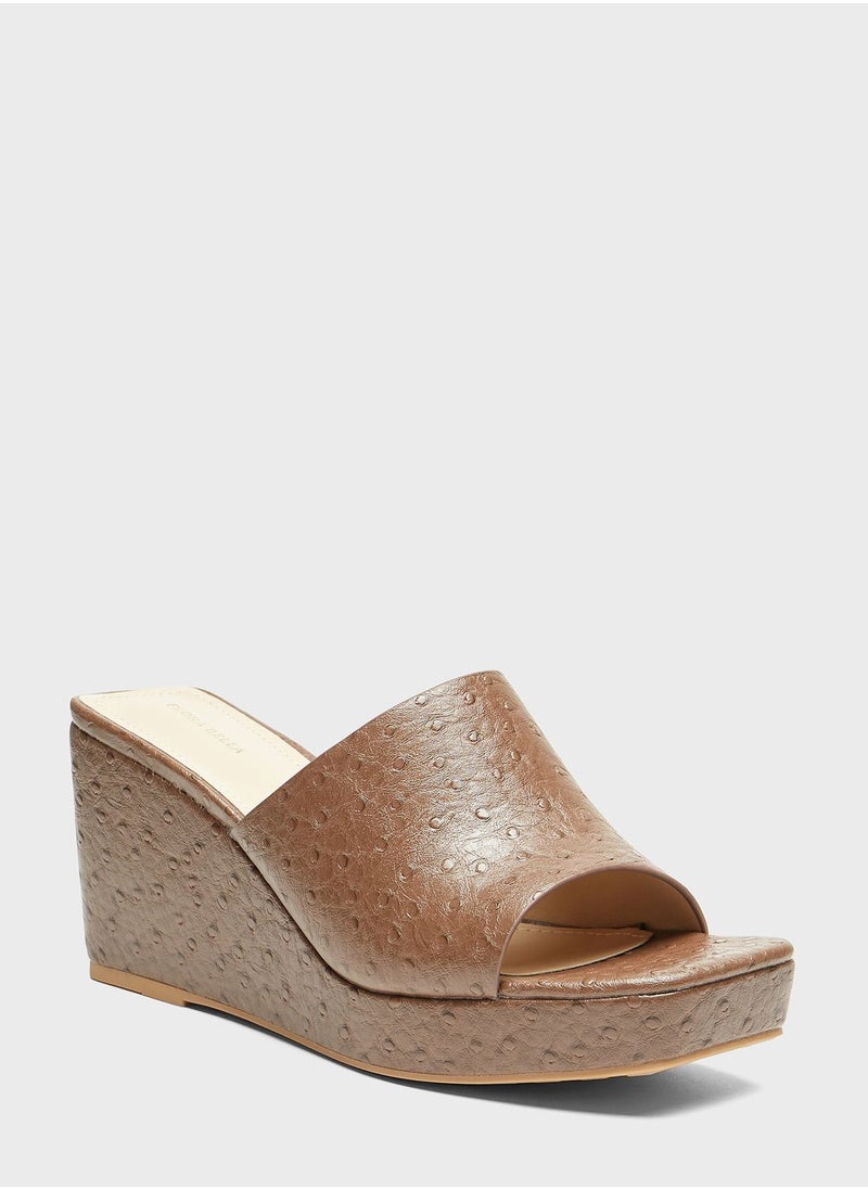 shoexpress - One Strap Wedge Sandals - Image 1