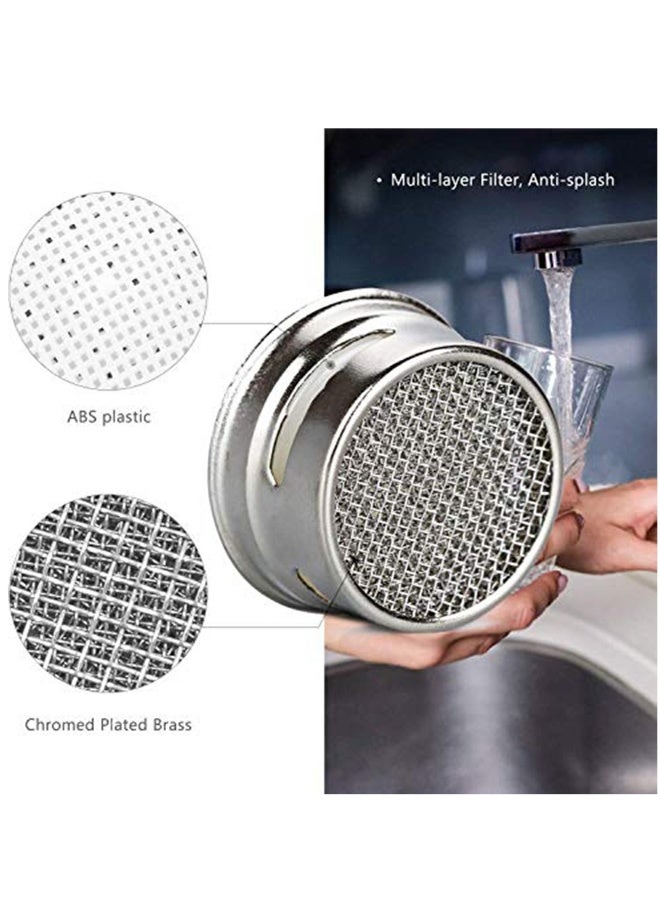 3 Pack Tap Aerators 24mm Replacement Part, Brass Male Spout Threaded Aerator with Gasket, Polished Chrome  for Faucet Kitchen Bathroom - Image 1