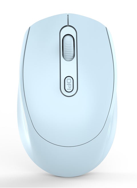 M107 2.4G Wireless Mouse Ergonomic Office Mouse with 3-Gear Adjustable DPI Built-in 500mAh Blue