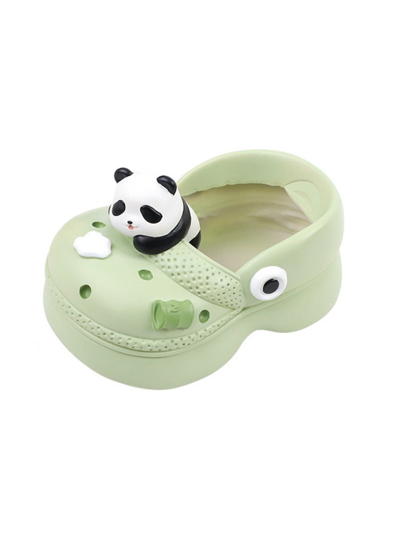 Generic Large Hole Shoe Resin Succulent Plant Gardening Potting Container, Garden Creative Slipper Flower Pot Fun Potted Plant ( Panda) - Image 1