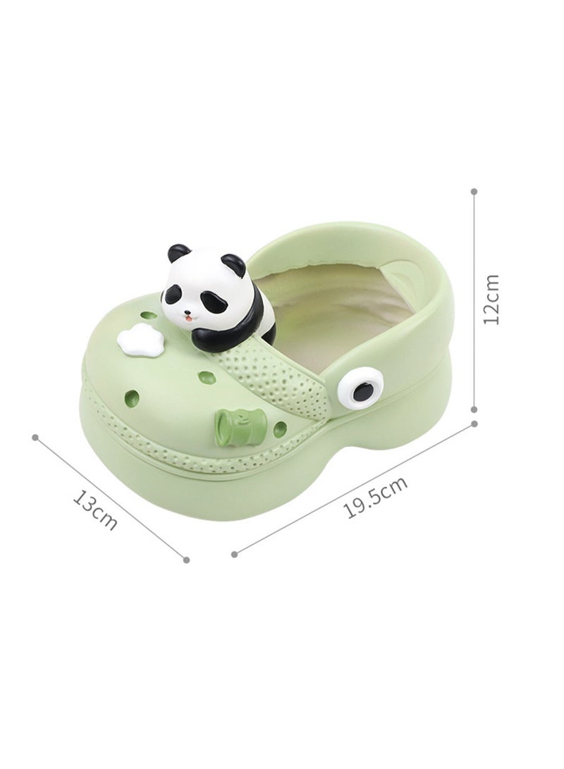 Generic Large Hole Shoe Resin Succulent Plant Gardening Potting Container, Garden Creative Slipper Flower Pot Fun Potted Plant ( Panda) - Image 2