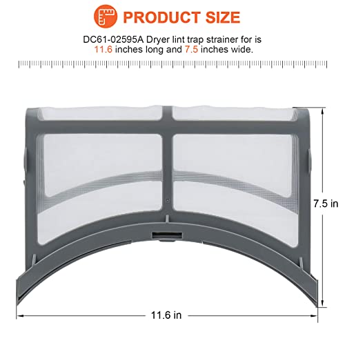 Beaquicy 2025 Upgraded DC61-02595A Dryer Lint Filter Case Screen by Beaquicy - Replacement for samsung Dryer - Replaces 2069505, AP4578777, PS4206799, Polyester Vinyl Standard Size Dryer Lint Screen - Image 5
