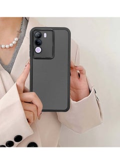 Wtech vivo V40 Lite (IDN) 5G 2024 Soft Transparent TPU Silicone Ultra Thin Phone Stylish Electroplated Camera Border Back Case Cover - Black  - Image 4
