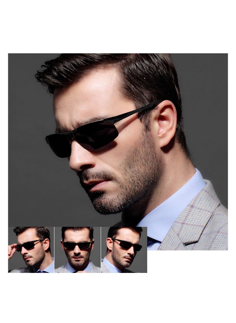 NOVOLAN - NOVOLAN Sports Polarized Sunglasses UV Protection Sunglasses, Ultra Lightweight Rectangular Polarized for Men and Women Camping Baseball Cycling Running Driving Fishing Golf Motorcycle - Image 1