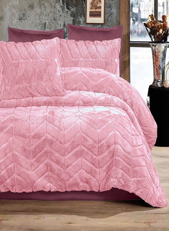 PACHA HOME Lala quilt model - with 2 pillowcases size 50 cm x 75 cm + comforter size 220 cm x 240 cm - Color: Kashmir - Image 1