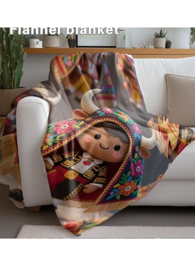 general Flannel thin blanket (warm and comfortable, suitable for sleep, gaming, dust removal and sandproof) 150cm*200cm - 724 - Image 4